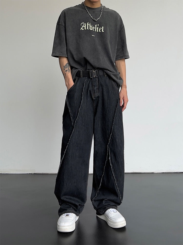 Wide-Leg Hip-Hop Denim