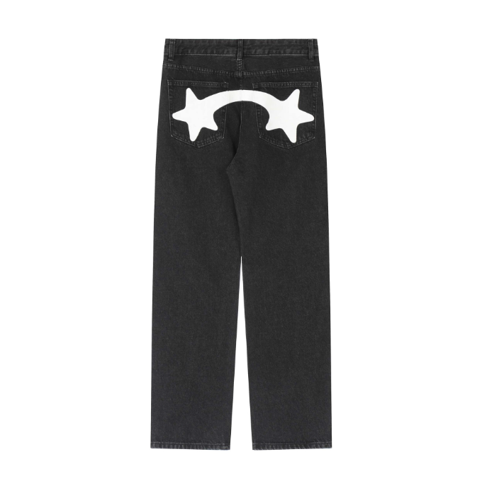 Bolt Star Wide-Leg Denim