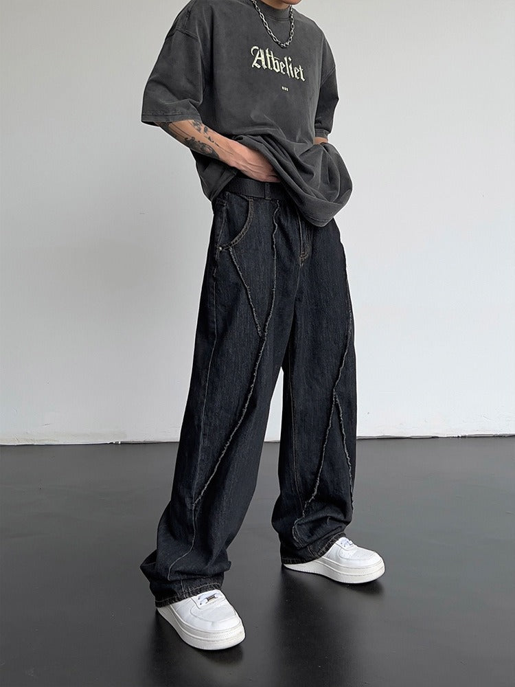 Wide-Leg Hip-Hop Denim