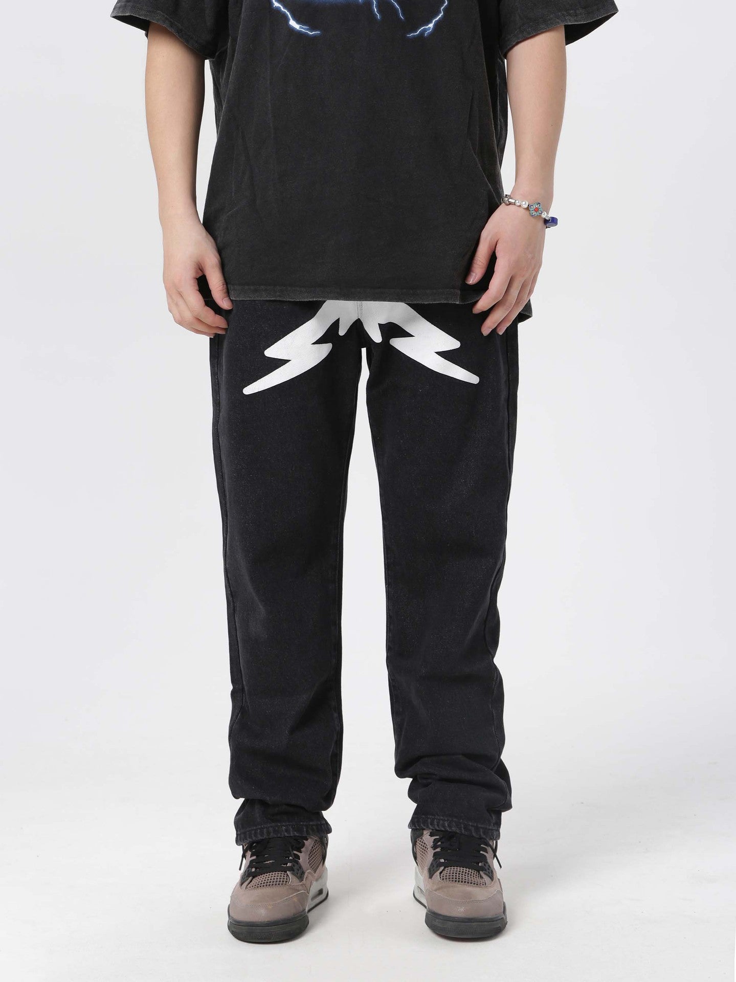 Bolt Star Wide-Leg Denim