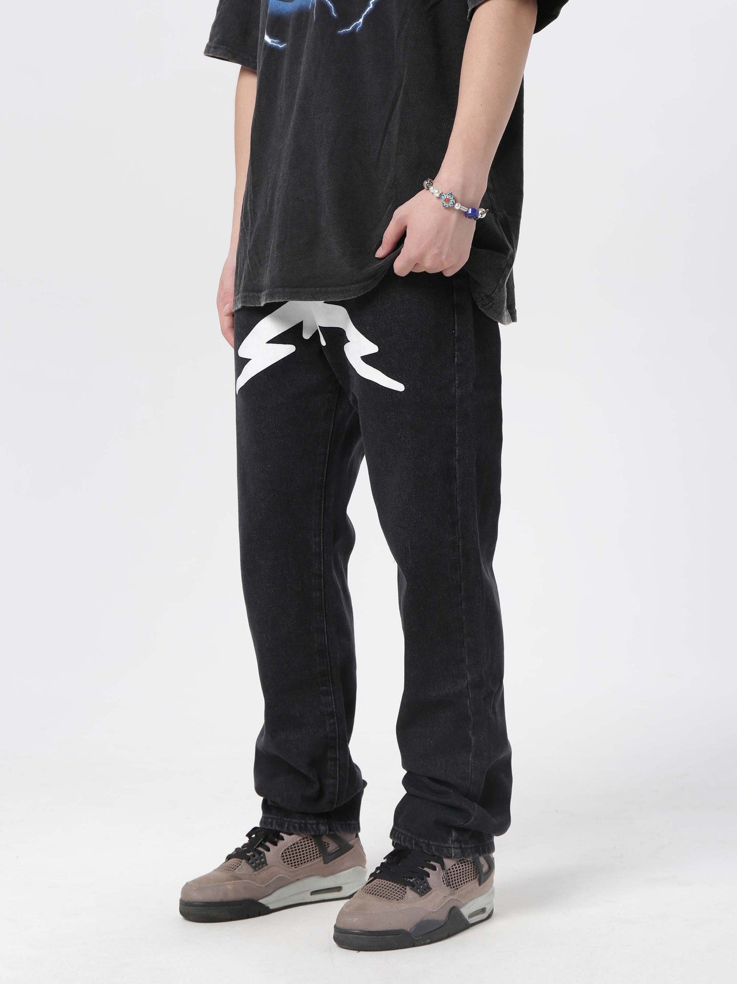 Bolt Star Wide-Leg Denim